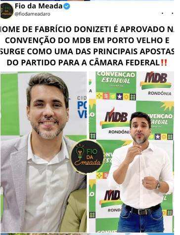 Fabrício Donizeti na convenção do MDB